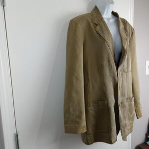 Territory Ahead Blazer Mens Medium Silk Casual Unstructured‎ Jacket Pockets
